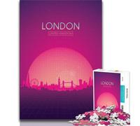 Puzzle da 1000 pezzi di Londra, Regno Unito, per adulti e adolescenti, gioco per famiglie, antistress, sfida difficile, collezione di artisti, belle arti, 50x75cm