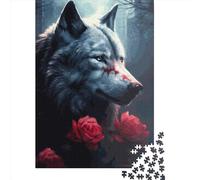 Puzzle da 1000 pezzi di lupo grigio per bambini, regali di Natale, puzzle per adulti, giocattoli educativi per l'apprendimento, 1000 pezzi (75x50 cm)