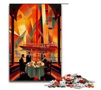 Puzzle da 1000 pezzi di lusso per adulti stile vintage stile Yacht Diner puzzle impossibile antistress per ragazzi dai 14 anni in su 75x50 cm.