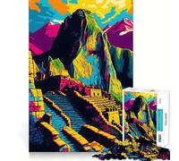Puzzle da 1000 pezzi di Machu Picchu Perù in stile Pop Art per adulti e ragazzi Ideale per stimolare la memoria favorire la calma e favorire la fuga dalla realtà Taglio liscio regalo perfetto