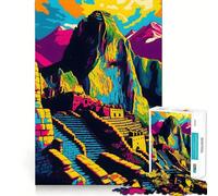 Puzzle da 1000 pezzi di Machu Picchu Perù in stile Pop Art per adulti e ragazzi Ideale per stimolare la memoria favorire la calma e favorire la fuga dalla realtà Taglio liscio regalo perfetto