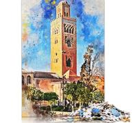 Puzzle da 1000 pezzi di Marrakech, Marocco, per adulti, gioco per famiglie, puzzle per adolescenti (75x50 cm)