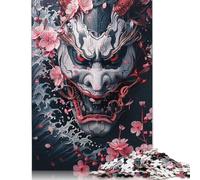 Puzzle da 1000 pezzi di maschere giapponesi antiche, regali di Natale, puzzle in legno per adolescenti, puzzle divertenti da 1000 pezzi (75x50 cm)