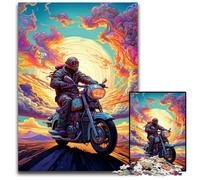 Puzzle da 1000 pezzi di motocicletta colorata, puzzle impossibili per adulti, regalo perfetto per compleanni e festività, 26X38CM/10,23x14,96 pollici.