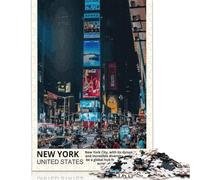 Puzzle da 1000 pezzi di New York City, difficoltà alta, giochi educativi, giocattoli, regali di Natale (38x26 cm)