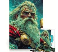 Puzzle da 1000 pezzi di Odino, dio norreno della guerra, per ragazzi Gioco di logica e divertimento a casa Taglio preciso Regalo perfetto (50x75cm)