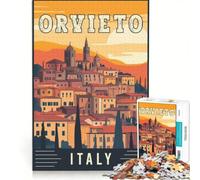 Puzzle da 1000 pezzi di Orvieto, Italia, gioco educativo, rilassante e stimolante, ideale come decorazione da scrivania 50x75cm