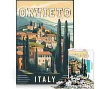 Puzzle da 1000 pezzi di Orvieto, Italia, gioco educativo, rilassante e stimolante per la mente, ideale come decorazione da scrivania 38x52cm