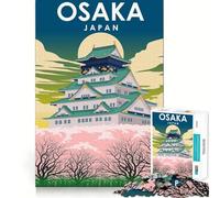 Puzzle da 1000 pezzi di Osaka,Giappone,per viaggi,preciso,divertente,per esercizi mentali,per momenti di relax,per Natale,opera d'arte (38x26cm)