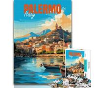 Puzzle da 1000 pezzi di Palermo, Italia, per adulti e adolescenti, gioco a quiz, decorazione da parete, regali unici per compleanno e Natale, 38x26cm
