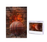 Puzzle da 1000 pezzi di pallacanestro nel muro di mattoni Puzzle personalizzato in legno per adulti Foto Puzzle Art Wall Hanging Decor per compleanno, matrimonio, San Valentino, anniversario