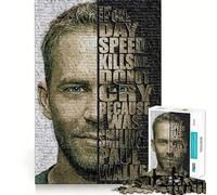 Puzzle da 1000 pezzi di Paul Walker per adulti, gioco di logica, rilassante e divertente, ideale per assemblare e creare un regalo perfetto per Babbo Natale (50x75cm)