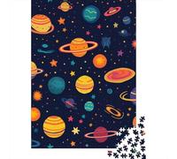 Puzzle da 1000 pezzi di pianeti dei cartoni animati, puzzle rettangolare creativo per adulti, puzzle di carta, divertente giocattolo educativo 1000 pezzi (38x26 cm)