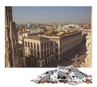 Puzzle da 1000 pezzi di Piazza Milano, puzzle per adulti e puzzle di carta, giocattoli per la decorazione della casa, 38x26 cm/1000 pezzi