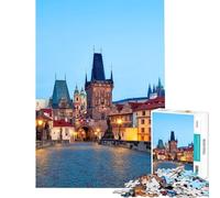 Puzzle da 1000 pezzi di Praga divertente attività da fare in casa taglio di precisione giocattolo antistress adatto a persone dai 14 anni in su (50x75cm)