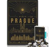 Puzzle da 1000 pezzi di Praga, Repubblica Ceca, per adulti, difficili da completare ma divertenti e spiritosi, regalo di compleanno, regali, decorazioni murali 38x26cm