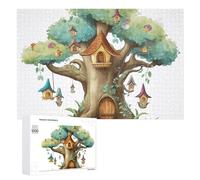 Puzzle da 1000 pezzi di puzzle carino albero delle fate puzzle personalizzato in legno per adulti foto puzzle arte appeso alla parete decorazione per compleanno, matrimonio, San Valentino