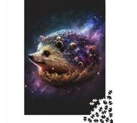 Puzzle da 1000 pezzi di ricci colorati per adulti e adolescenti, puzzle in legno sostenibili per adulti | Giochi da 1000 pezzi (75x50 cm)