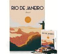 Puzzle da 1000 pezzi di Rio de Janeiro,Brasile,per adulti e ragazzi,ideale per il benessere mentale,il relax e la concentrazione,perfetto per un regalo speciale (38x52cm)