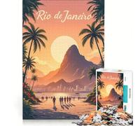 Puzzle da 1000 pezzi di Rio de Janeiro, gioco per tutta la famiglia, divertente e spiritoso, compleanno e Natale 38x26cm