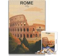 Puzzle da 1000 pezzi di Roma, Italia, gioco di apprendimento consapevole e divertente, celebrazioni gioiose, dimensioni 38x26cm