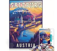 Puzzle da 1000 pezzi di Salisburgo, Austria, giocattolo fai-da-te, rilassante e stimolante per la mente, compleanno e Natale 50x75cm