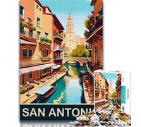 Puzzle da 1000 pezzi di San Antonio per adulti e adolescenti, gioco per famiglie, antistress, sfida difficile, collezione di artisti, belle arti, 38x26cm