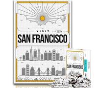 Puzzle da 1000 pezzi di San Francisco, California, per adulti e adolescenti, per gioco educativo, sfida, giocattolo, arredamento unico per la casa e regali, 38x26cm