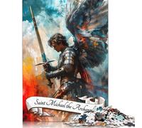 Puzzle da 1000 pezzi di San Michele Arcangelo, divertente per famiglie, per adulti e gioco impegnativo, giochi antistress e regali unici (75x50 cm)