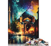 Puzzle da 1000 pezzi di Santa Sofia a Istanbul, per adulti, di difficoltà elevata, gioco educativo, giocattolo, regalo di Natale (38x26 cm)
