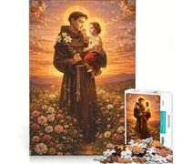 Puzzle da 1000 pezzi di Sant'Antonio da Padova giocattolo educativo stimolante da completare compleanno e Natale 38x26cm