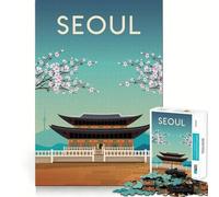 Puzzle da 1000 pezzi di Seoul, taglio preciso, decorazione, logica, pensiero, gioco, calma, tempo libero, decorazione natalizia, regalo (50x75cm)