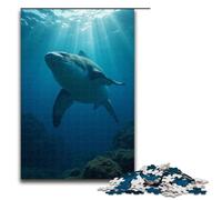 Puzzle da 1000 pezzi di squalo puzzle in legno giochi educativi decorazione per la casa 1000 pezzi (75x50 cm)