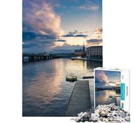 Puzzle da 1000 pezzi di Stoccolma per compleanno Natale decorazione per la casa gioco educativo adatto a persone dai 14 anni in su (38x26cm)