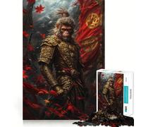 Puzzle da 1000 pezzi di Sun Wukong, il Re Scimmia, per adolescenti, gioco di logica, antistress, taglio preciso, regalo artistico 38x52cm