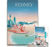 Puzzle da 1000 pezzi di Sydney, Australia, per adulti, regalo, gioco stimolante e gioco in famiglia, ideale come regalo per tutta la famiglia, 38x26cm