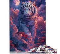 Puzzle da 1000 pezzi di tigre giapponese fantasy art per adulti e adolescenti, puzzle di carta, gioco educativo, sfida, giocattolo, regali di compleanno, 38x26 cm/1000 pezzi