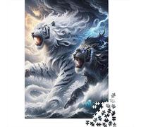 Puzzle da 1000 pezzi di tigri per adulti, puzzle di carta, gioco educativo per bambini come regalo di Natale, 38x26 cm/1000 pezzi