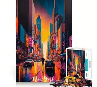 Puzzle da 1000 pezzi di Times Square a New York per adulti Puzzle che stimola la memoria per un divertimento rilassante e senza stress Bordi puliti Articolo perfetto per i desideri di Babbo Natale