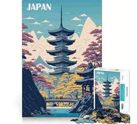 Puzzle da 1000 pezzi di Tokyo, Giappone, per adulti e ragazzi, gioco di logica, tempo libero, bordi precisi, decorazione da parete 50x75cm