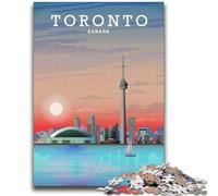 Puzzle da 1000 pezzi di Toronto Ontario Travel Art per adolescenti e adulti, gioco stimolante e interazione tra genitori e figli, 2000 pezzi (70x100cm)