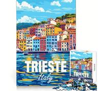 Puzzle da 1000 pezzi di Trieste, Italia, per adulti, per allenamento della concentrazione, divertimento tranquillo, incastri precisi, regalo perfetto (38x26cm)