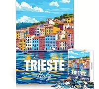 Puzzle da 1000 pezzi di Trieste, Italia, per ragazzi Puzzle che stimola la logica, ideale per il tempo libero e il divertimento Unisci i pezzi con precisione Un regalo pensato con cura (38x52cm)