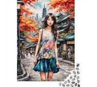 Puzzle da 1000 pezzi di una bellissima ragazza, per adulti e puzzle di carta, giochi educativi per bambini, 38x26 cm/1000 pezzi
