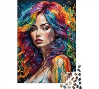 Puzzle da 1000 pezzi di una bellissima ragazza per adulti, puzzle di carta, gioco educativo per bambini come regalo di Natale, 38x26 cm/1000 pezzi