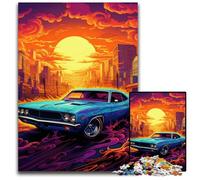 Puzzle da 1000 pezzi di un'auto sportiva psichedelica, puzzle difficile per adulti e adolescenti, serata di giochi in famiglia, idea regalo stimolante per il cervello, 50x75CM/19,68x29,52 pollici.