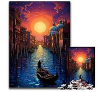 Puzzle da 1000 pezzi di Venezia Italia. Puzzle di carta per la decorazione della casa Natale e Capodanno per adolescenti. 1000 pezzi (38x26 cm).