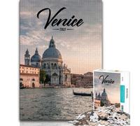 Puzzle da 1000 pezzi di Venezia per adolescenti, gioco stimolante e gioco in famiglia con pezzi completamente interconnessi di forma casuale 38x26cm