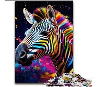 Puzzle da 1000 pezzi di zebre colorate in legno, gioco rompicapo, gioco interattivo per famiglie, adatto a tutte le età(50x75cm)