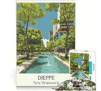 Puzzle da 1000 pezzi Dieppe New Brunswick | Decorazioni artistiche per la casa: difficili e stimolanti che rafforzano l'amore tra le coppie. 38x52cm